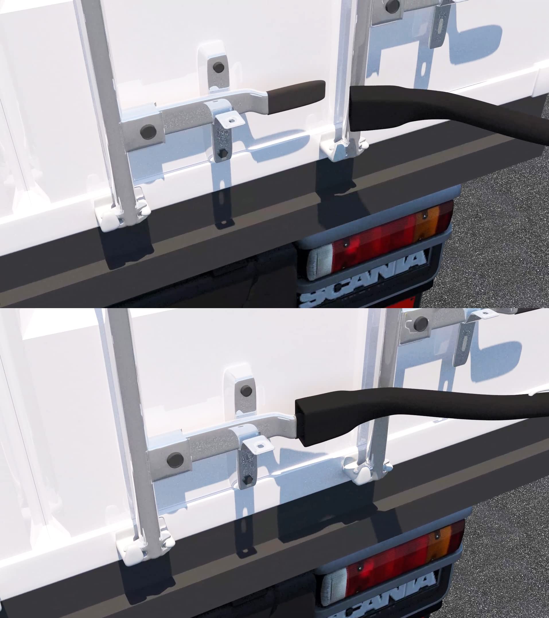 opnbar version 2 1 pack large mouth leverage bar for shipping container doors - no 5th wheel release - made in the usa by scs international