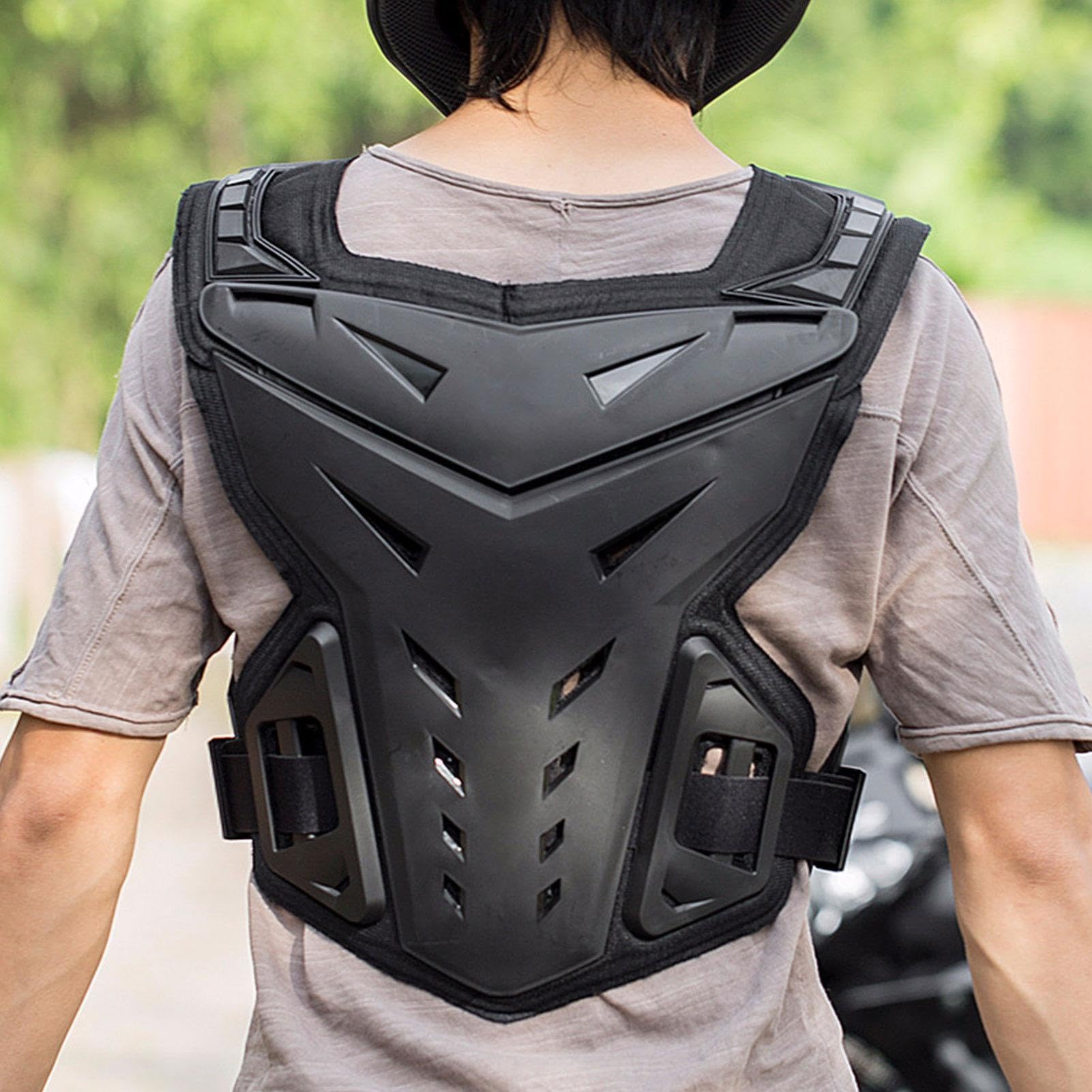 Leichte Upgrade-Brustpanzerung, Motorradweste Schutzausrüstung Brustpanzer Motorradwesten Radfahren Motorrad WesteSkifahren Reiten Skateboarding Brust Rücken Beschützer Anti-Fall Gear