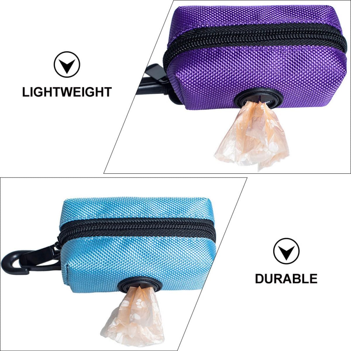 Portable Dog Waste Bag Storage Pouch with Leak-resistant Pet Poop Container, Random Color, Outdoor Dog Walk Accessory for Convenient Pet Waste Disposal image 3