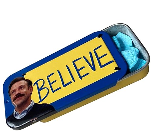 Miniatura 2 de Ted Lasso Believe In Believe - Caramelo con sabor a frambuesa azul (1) Lata coleccionable llena de caramelos con Ted Lasso