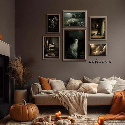 Miniatura 2 de Impresiones artísticas victorianas vintage, arte de pared Dark Academia oscura, póster de retrato de dama vintage, hogar victoriano gótico,