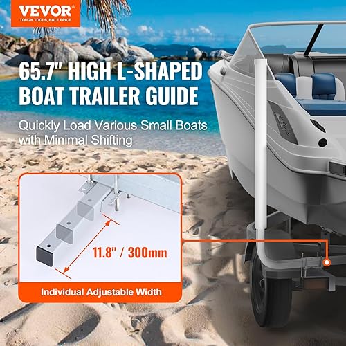 Miniatura 10 de VEVOR Boat Trailer Guide-ons, 40", 2PCS Steel Trailer Post Guide on, Trailer Guides with PVC Pipes, Mounting Hardware Included, for Ski Boat,