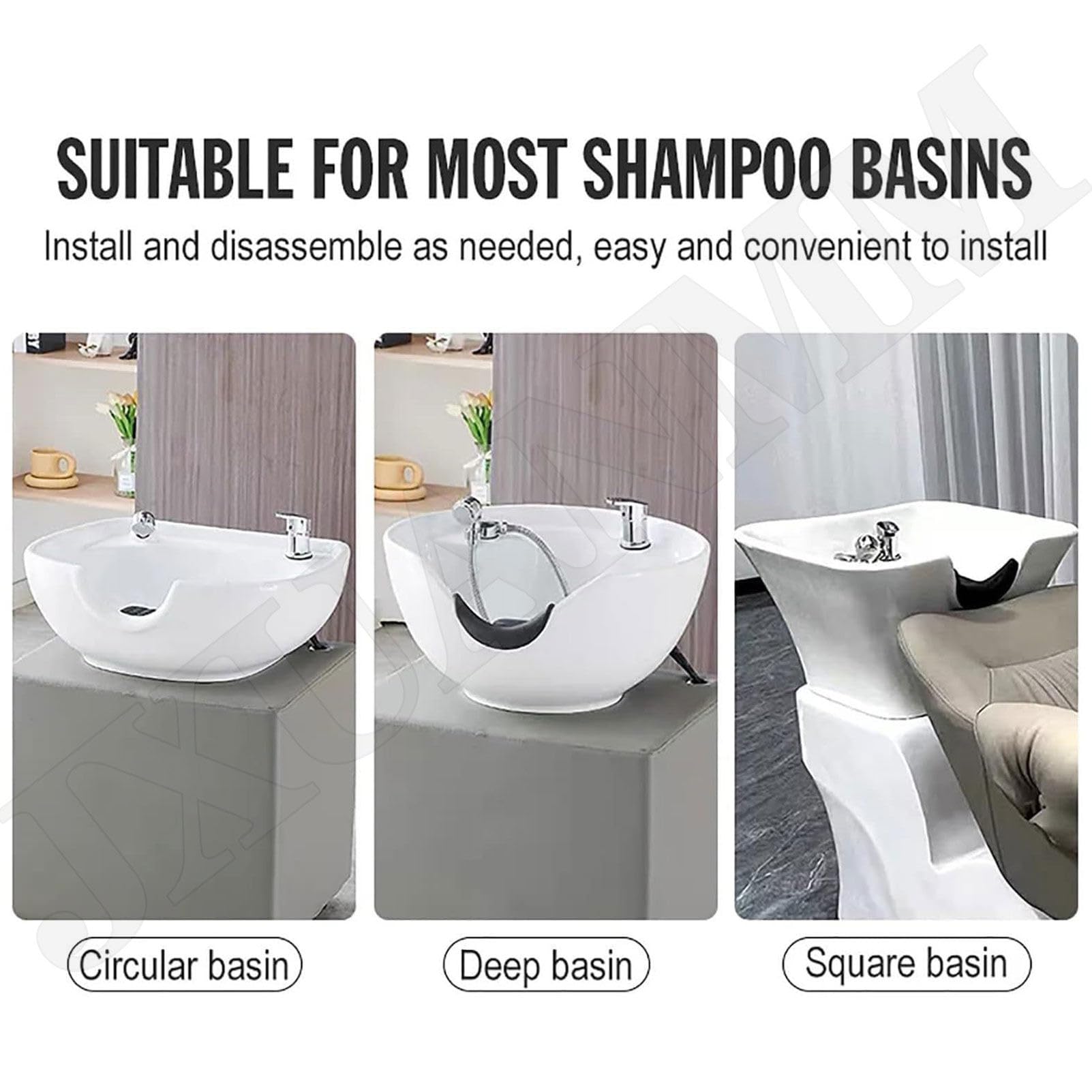 Equipo portátil de spa para cabeza, lavabo de masaje del cuero cabelludo con bomba de circulación de agua para relajación y cuidado del cabello