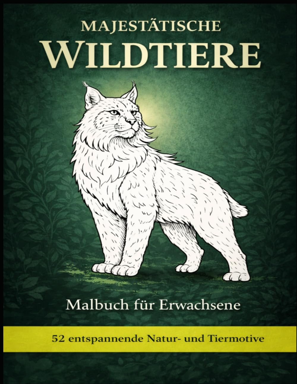 Majestätische Wildtiere - Malbuch für Erwachsene (Band 1): 52 entspannende Natur - und Tiermotive zum Ausmalen I Anti Stress Buch