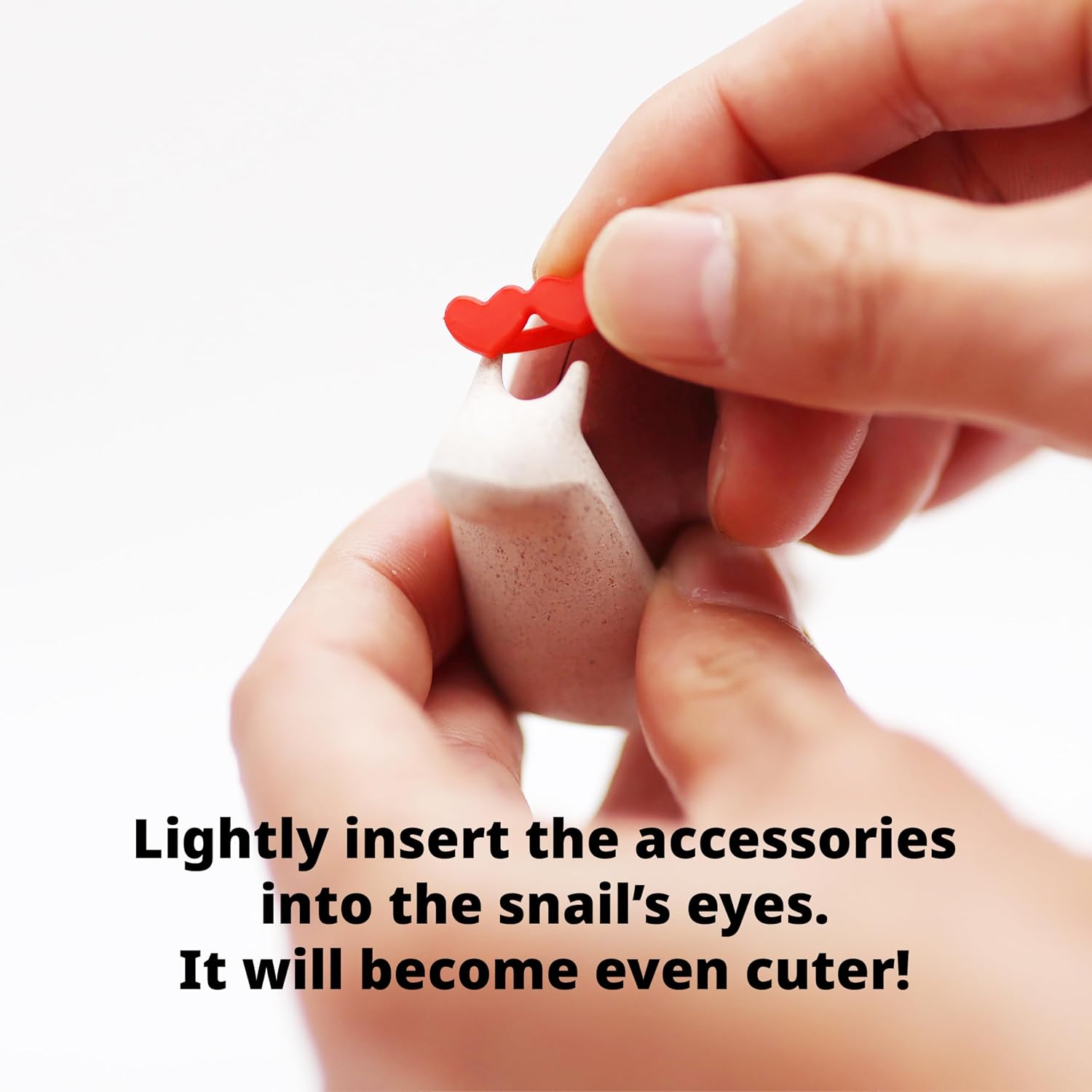 Snail Unboxing Cutter Accessories - Cute heart-eye accessory to insert into the eyes image 2