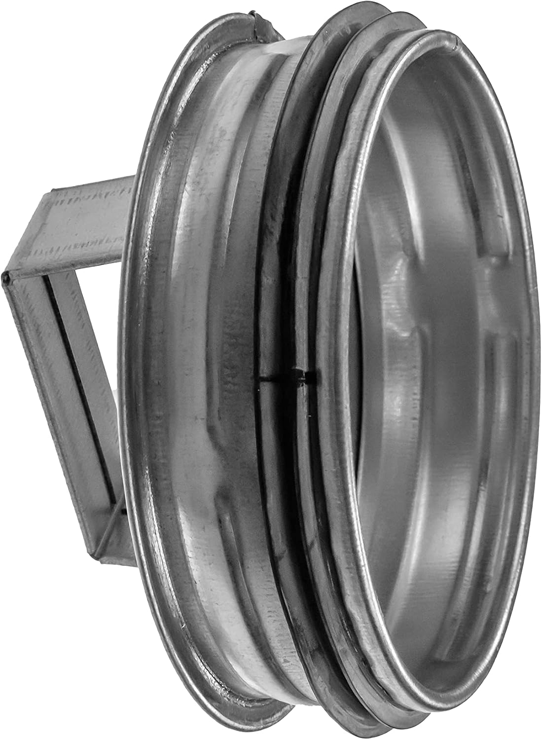 Repa Market 4 Inch Metal Tee Cap with Handle and Rubber Gasket – Galvanized Steel Round Duct End Cap – Weatherproof Pipe Cover for Indoor and Outdoor Use – Easy Push-In Installation