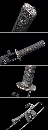 Miniatura 5 de Katana corta hecha a mano Katana japonesa Wakizashi Samurai Espada T10 Hoja templada de arcilla de acero (20.9 in)