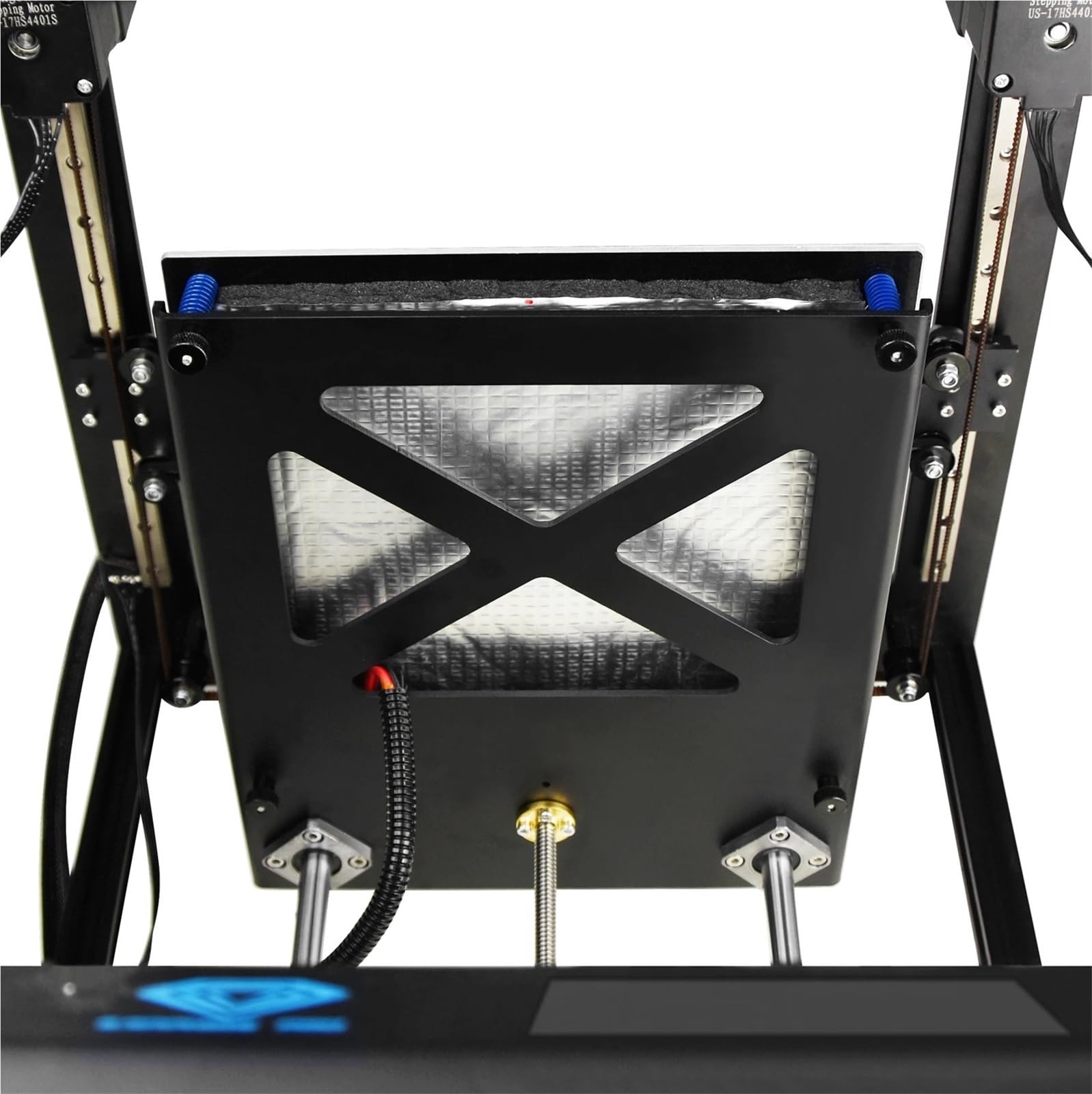 Adhesivo de aislamiento térmico para cama térmica de lana aislante térmico, lámina de aluminio, malla de algodón, almohadilla de espuma para techo de impresora 3D (350 x 350 mm, 10 mm de grosor)