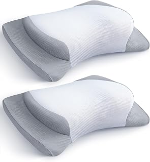 8X Support Side Sleeper Pillow for Neck Pain Relief, Adjustable Cervical Pillow Fit Shoulder Perfectly, Ergonomic Contour Memory Foam Pillows with Armrest Area, Bed Pillow for Back Stomach Sleeping