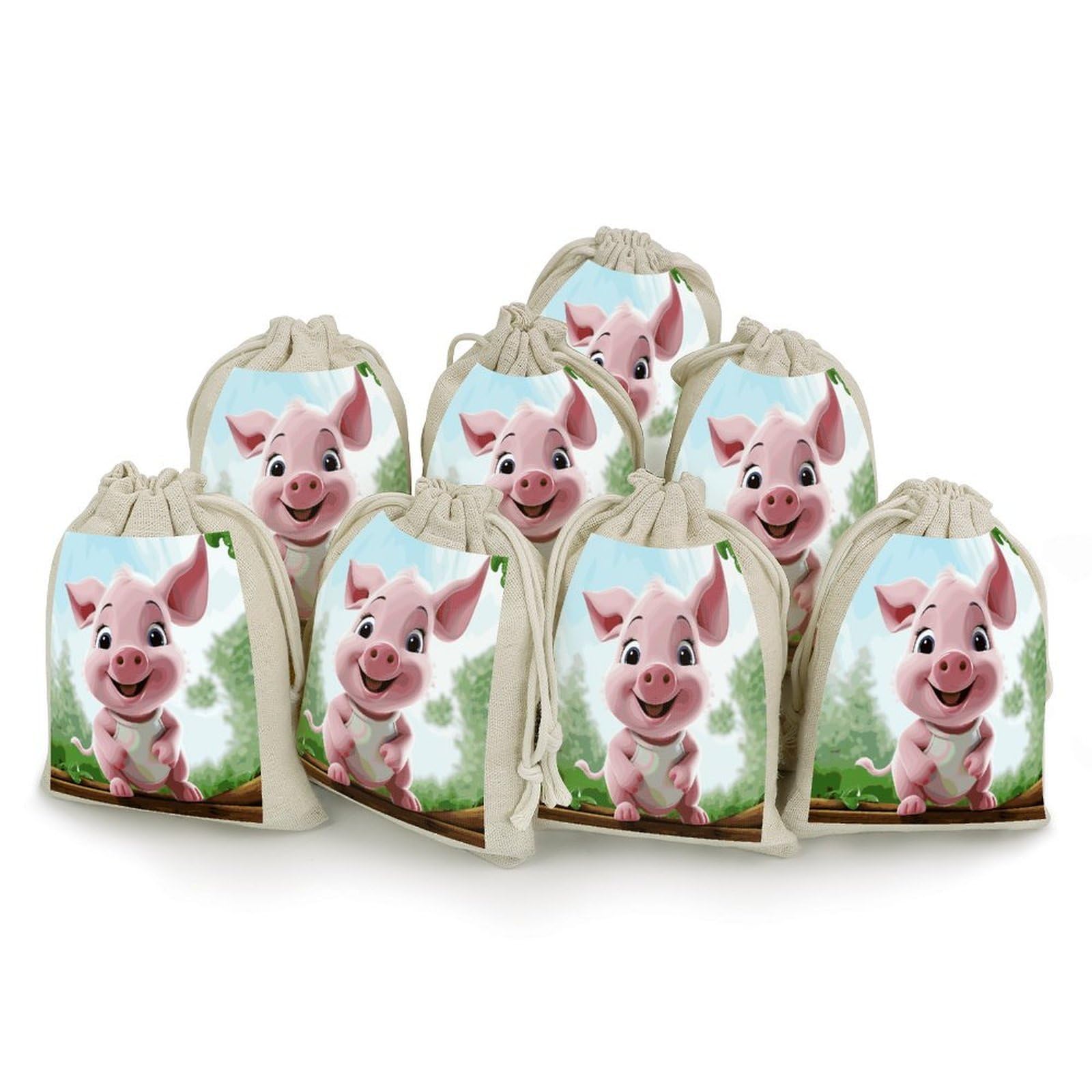 Adfgyerh Style Smiling (13) Bags With Drawstring Reusable,Jewelry Bags 4.9 X 6.7 Inch, Set Of 8,Gift Bags For Party Wedding Storage Home Supplies