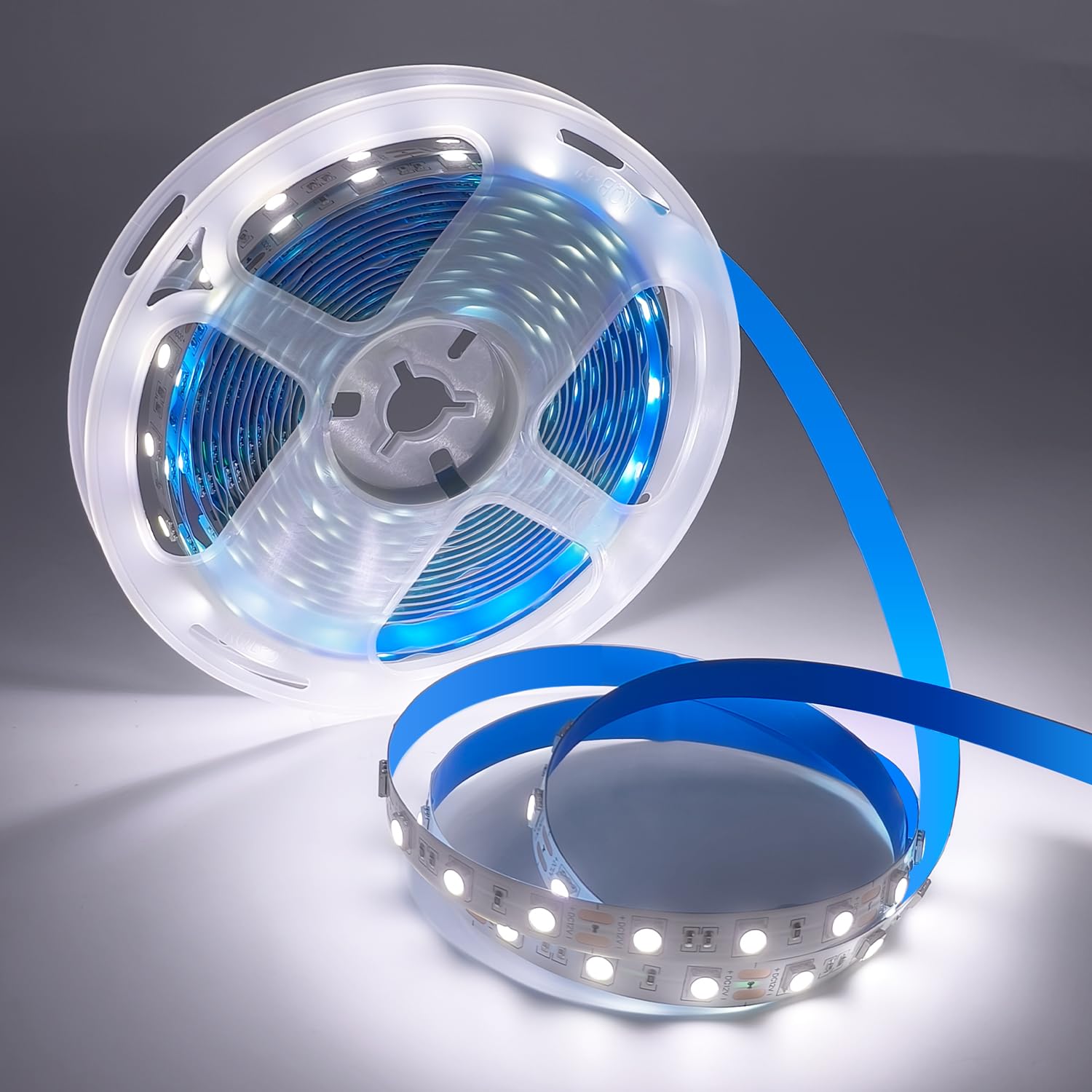 INextStation 12V White LED Strip Light, 16.4ft/5M 300 LEDs SMD5050 Flexible Cuttable LED Tape Light For Indoor Home Kitchen Bar Festival Decoration (No Power Plug