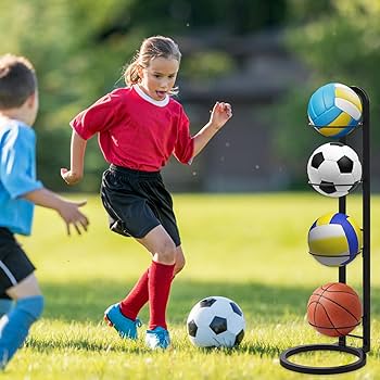 ボールスタンド　ラック　ブラック　バスケ　サッカー　ボール収納　棚 ボールスタンド ボール収納ラック ボールラック タワー ボール