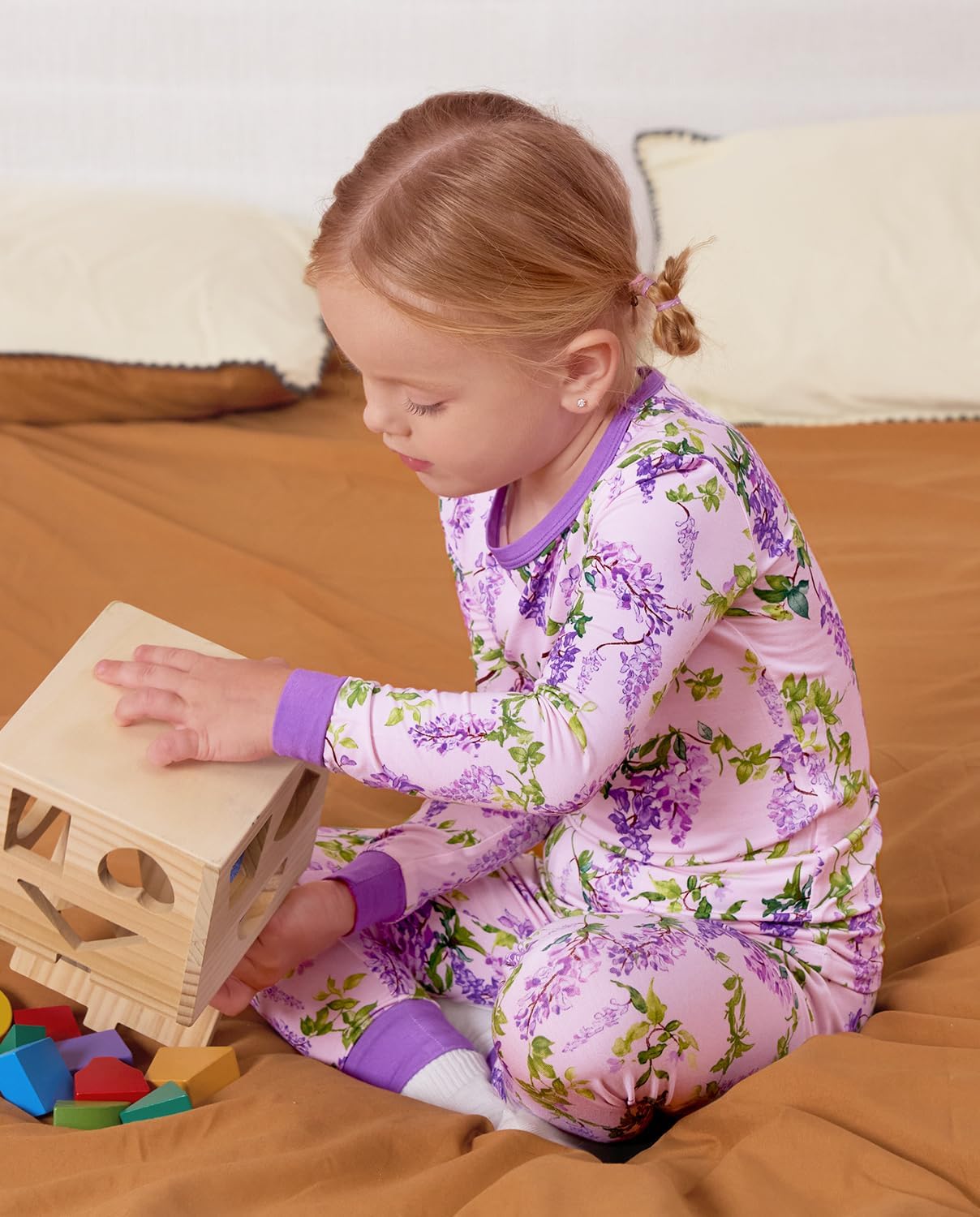 Bamboo Viscose Toddler Girls Kids Pajama Sets 12M-8Y Snug fit Long-Sleeve Softness Sleepwear Pjs 2pcs Jammies - Image 8