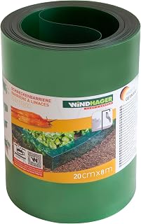 Windhager Schneckenbarriere PET, 20 x 800 cm, Grün, chemiefrei, recycelbar, 02414