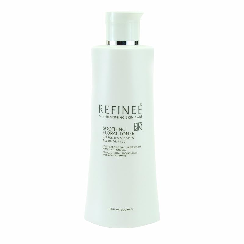 Refinee Tônico facial floral sem álcool com água de rosas, 180 mL