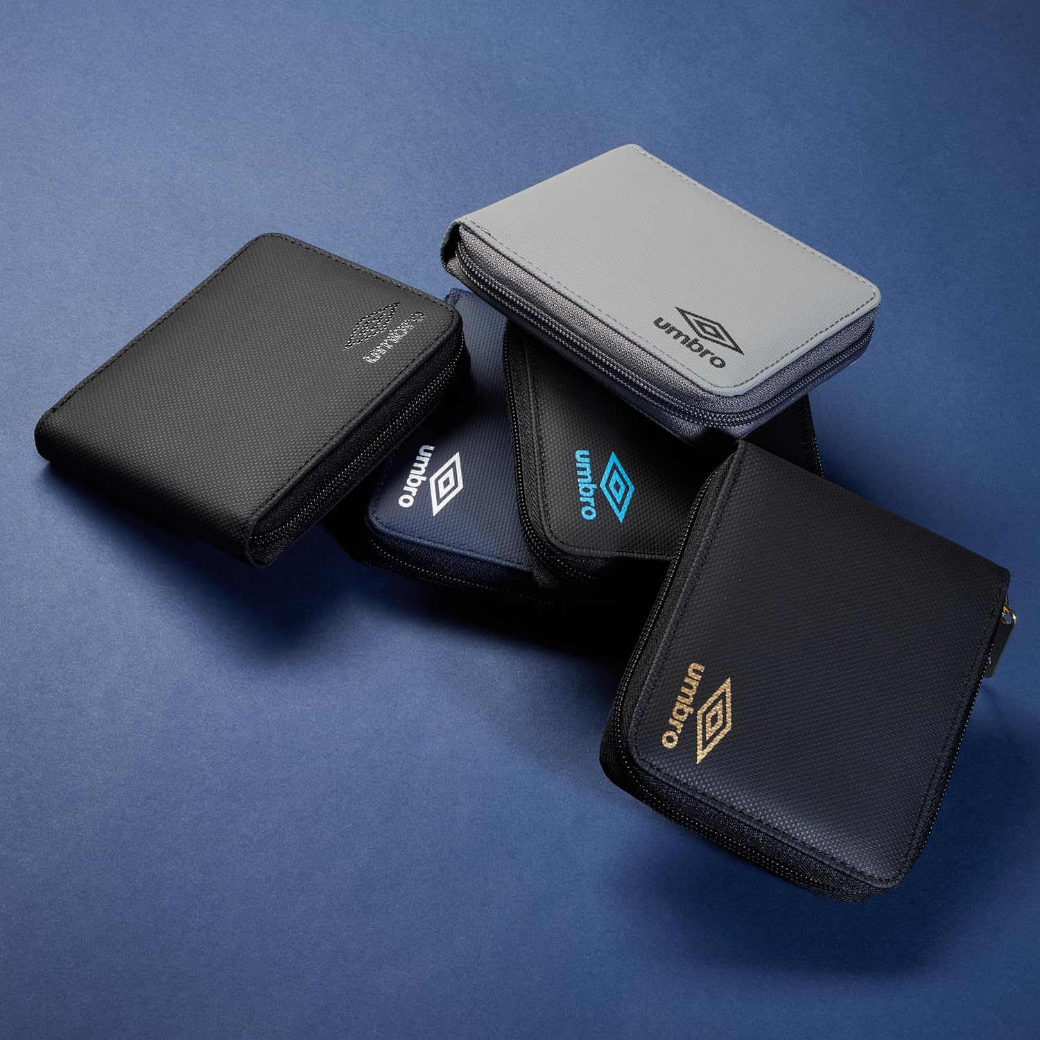 Umbro for MenTarpaulin Zip Around Bi-Fold Minimalist Slim Wallet (Black Logo) - Image 8