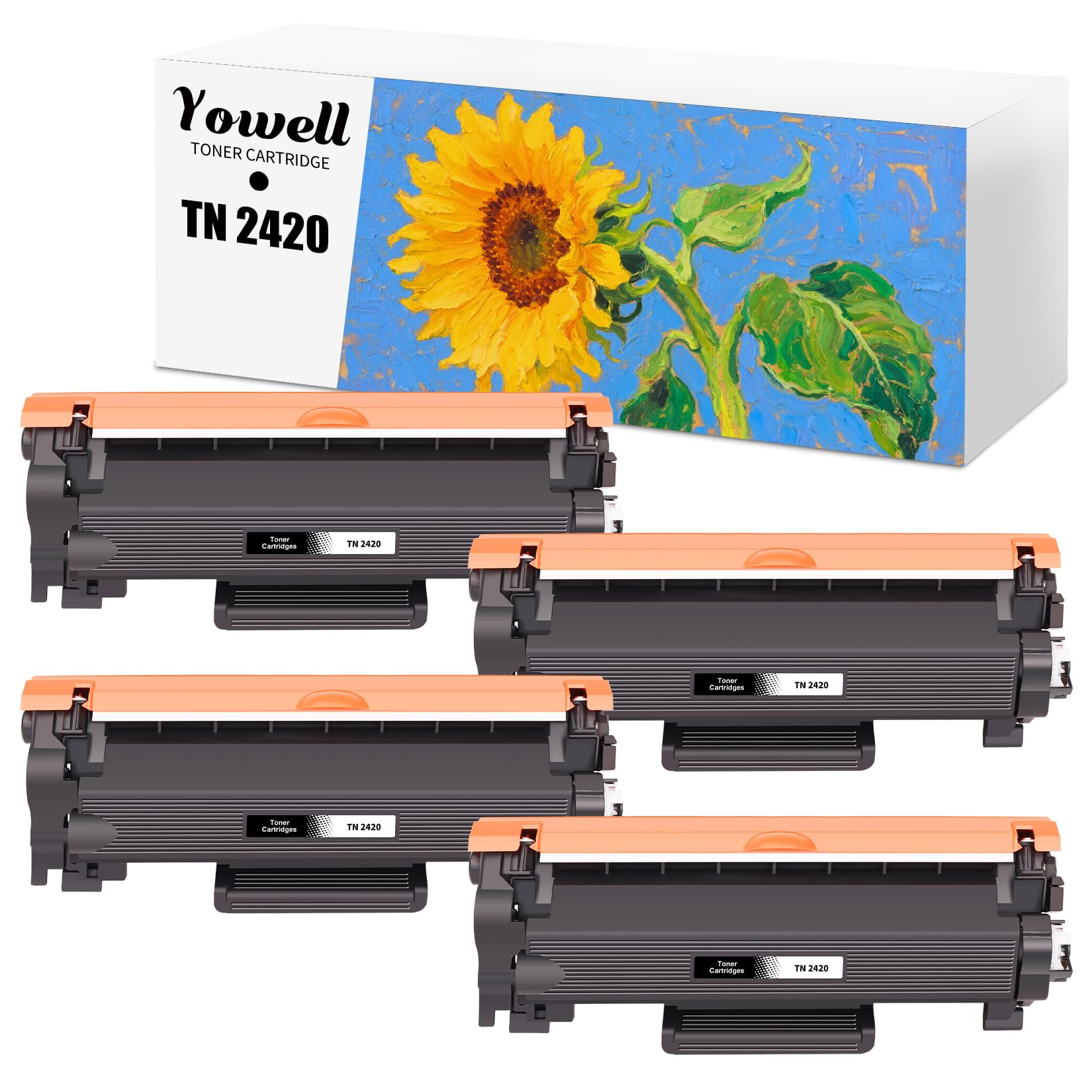 Yowell 4X TN2420 TN-2420 TN2410 TN-2410 Toner kompatybilny z tonerem Brother MFC L2710DW HL-L2350DW MFC-L2710DN HL-2310D DCP-L2530DW MFC-L2730DW MFC-L2750DW DCP-L25111 0D