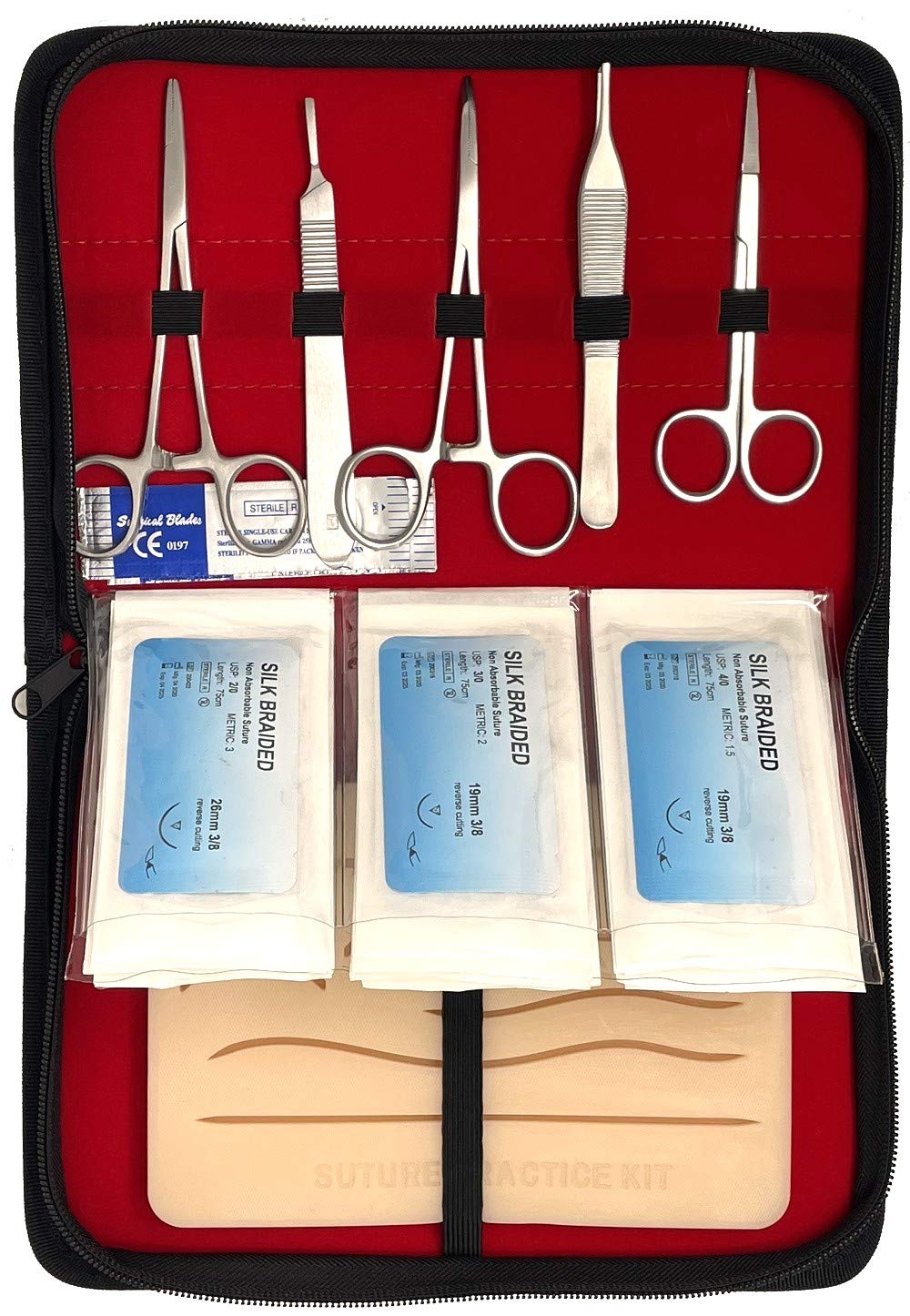 Buy Suture Practice Kit w Suturing Guide EBook,[Large Case Large Pad