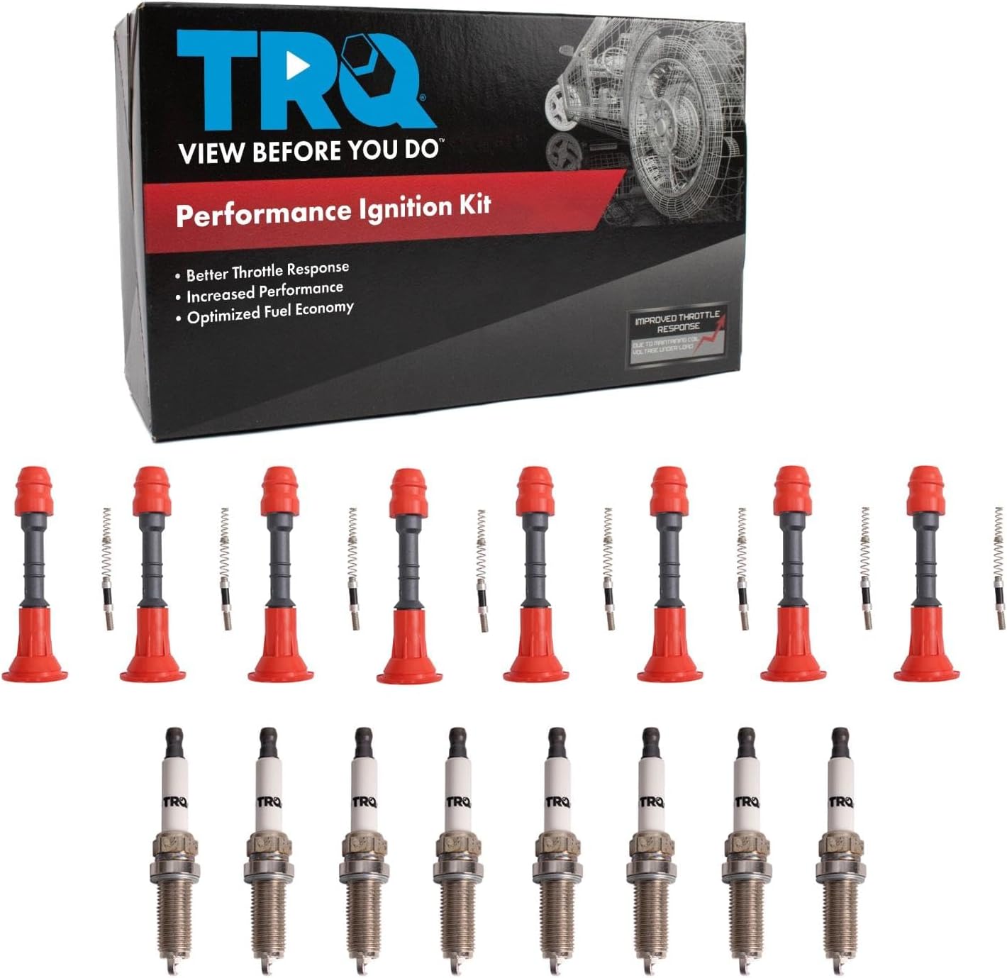 TRQ Ignition Kit Red Compatible with 2009 INFINITI M45