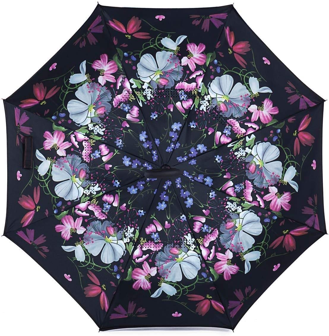 Newsight Reverse Umbrella, Double Layer Inverted Umbrella Waterproof (huayao)