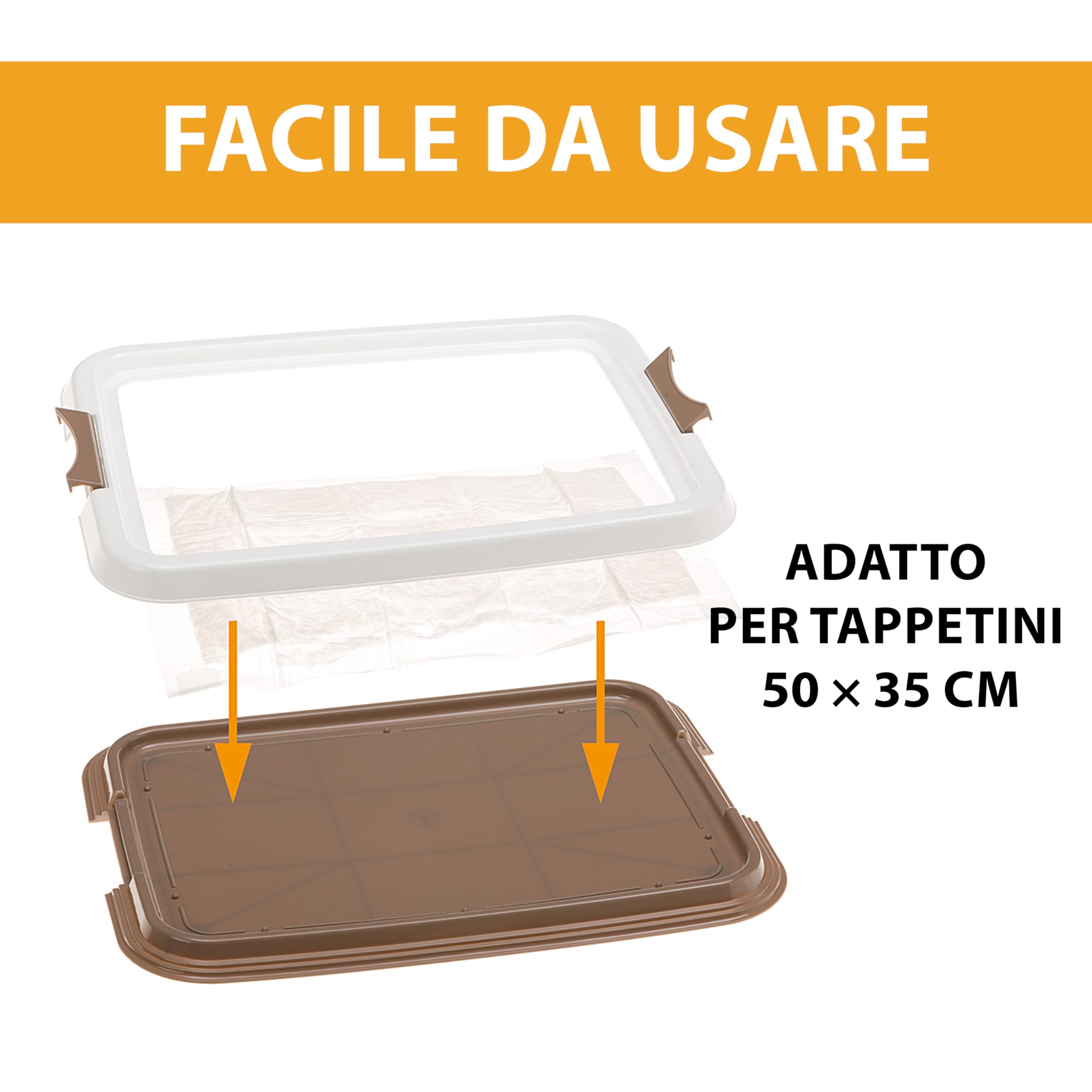 Ferplast Vassoio contenitivo cane cani Hygienic Pad Tray panni assorbenti stabile robusto