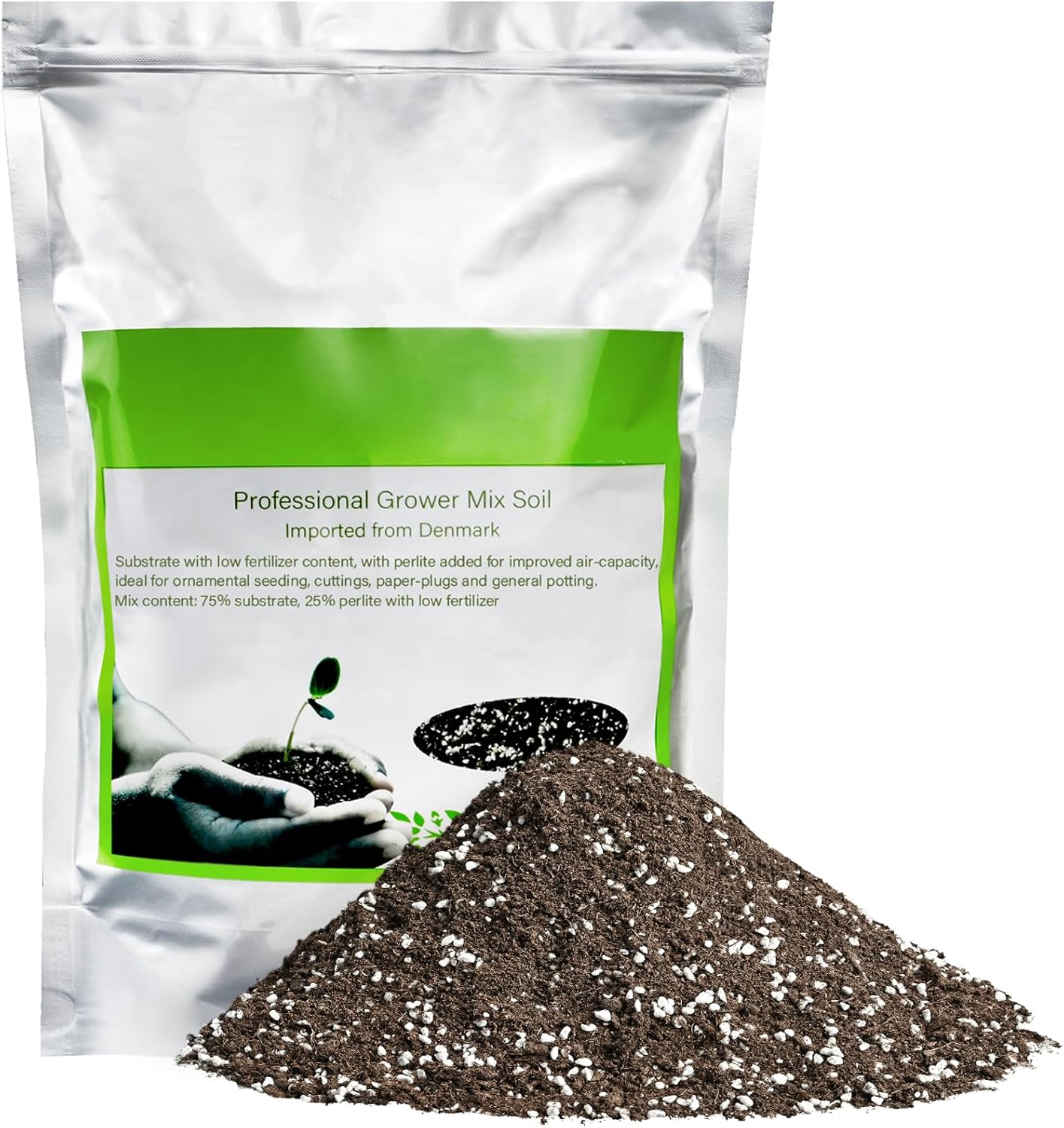 Succulent Cactus Potting Soil Mix (8 qt), All-Purpose Garden Potting Mix for Indoor Outdoor Plants, Quick Drain Houseplant Orchid Bonsai Perlite Soil, Ready-to-Use, Resealable Bag Design