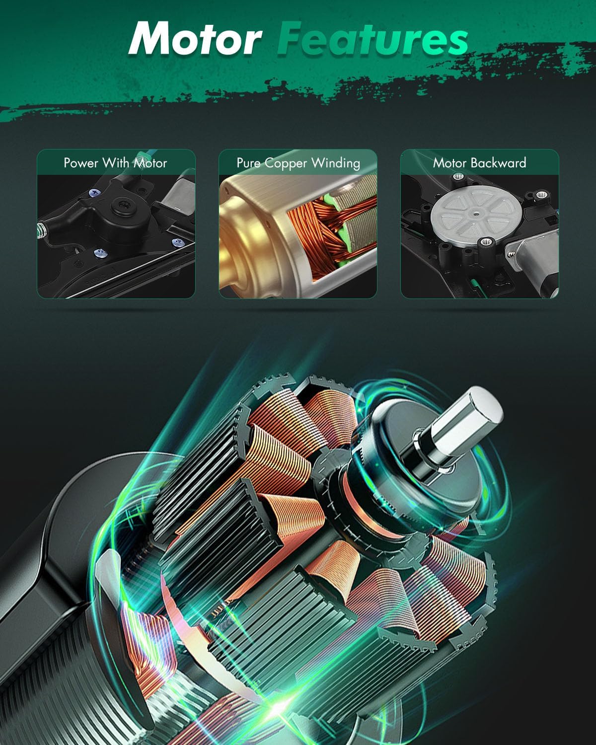 SCITOO 748-525 807207S000 Front Passenger Side Window Regulator W/Motor Compatible for Infiniti QX56 2004-2010 for Nissan Armada 2005-2015