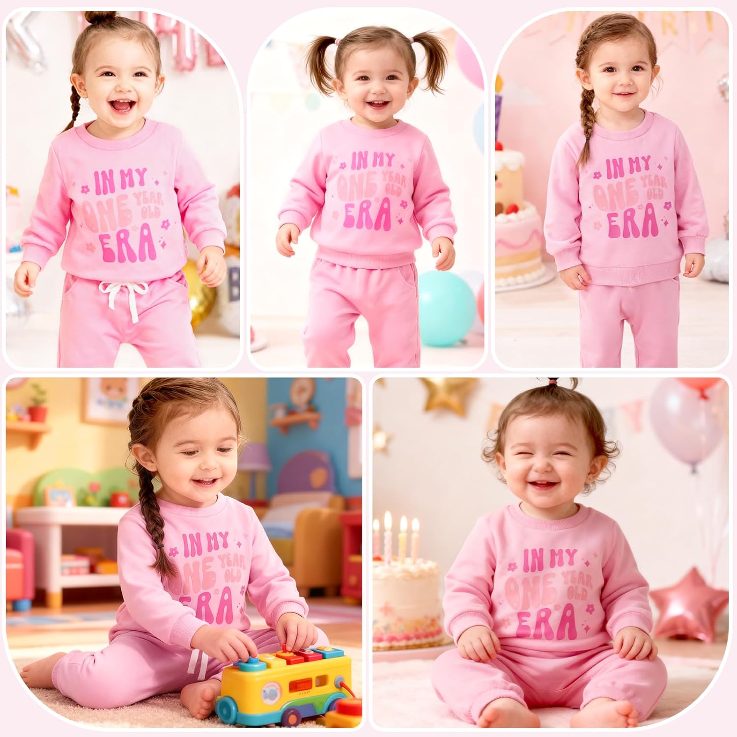 First Birthday Outfit Girl 1st Birthday Girl Outfit In My One Year Old Era Baby Girls 1 Year Old Girls Clothes Gifts - Image 4