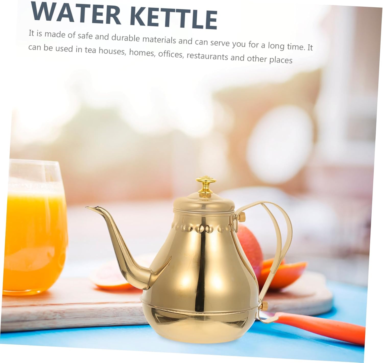 ★SHERAF★2 個のステンレス鋼のティーポット調味料ディスペンサーティーハンドルケトルコンロケトルハンドコーヒーメーカー開花ティーポットグースネ