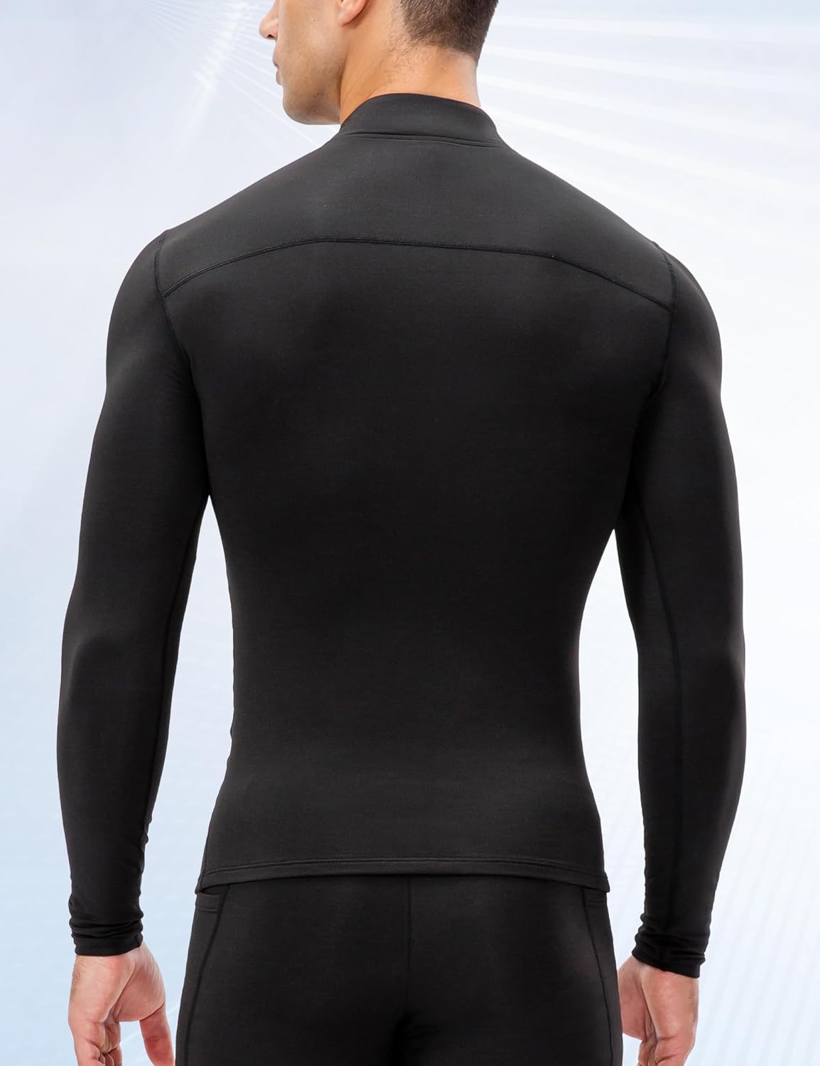 SPVISE Men's Thermal Compression Shirts Long Sleeve Fleece Lined Underwear Tops Cold Weather Running Gear Base Layer Winter - Image 3
