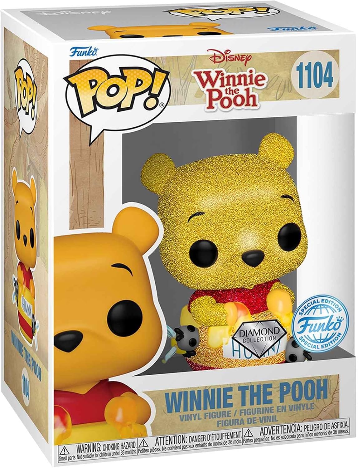 Funko Pop! Disney: Winnie The Pooh with Honeypot *Diamond Glitter* (Hot Topic Exclusive), 76873