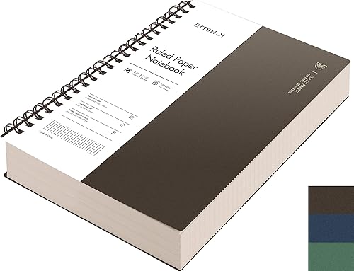 EMSHOI Cuaderno de espiral A4 con rayas universitarias, 11.2 x 8.27 pulgadas, 150 hojas, papel grueso de 3.53 ozm, tapa blanda impermeable,