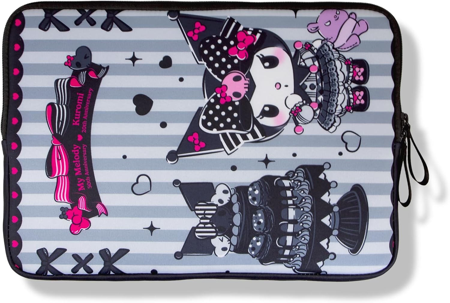 Sonix x Sanrio Slim Laptop Sleeve 16 inch, Neoprene Computer Cover Case, Protective Tech Bag | Kuromi & My Mel 20th Anniversary 15" - 16"