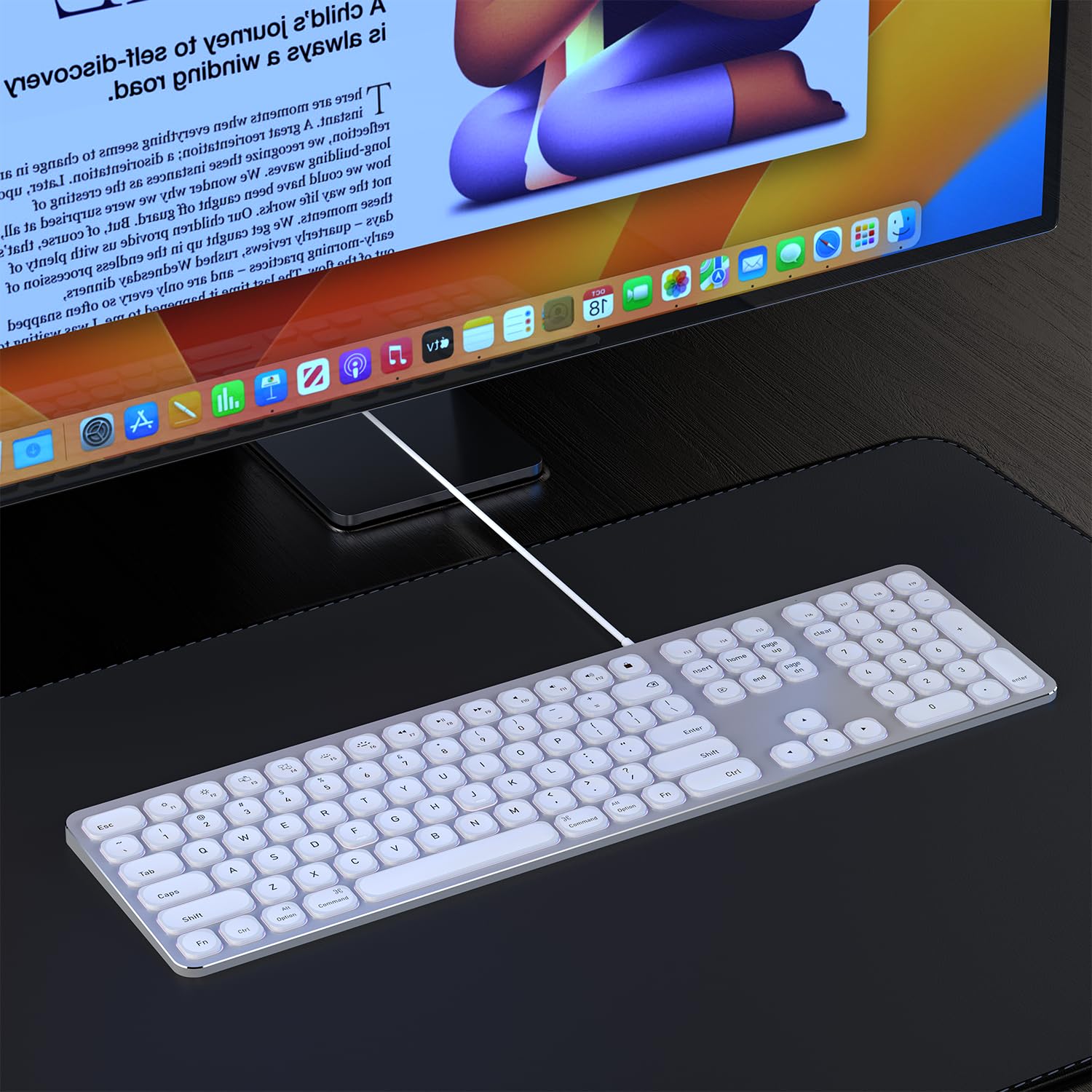 Amazon | Apple Mac OS用オールアルミニウム有線バックライト