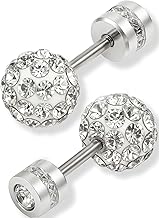CCopan Earrings, Metal Allergy, First Earrings, Surgical Stainless Steel, Unisex, Screw Type, Binaural, Set of 2