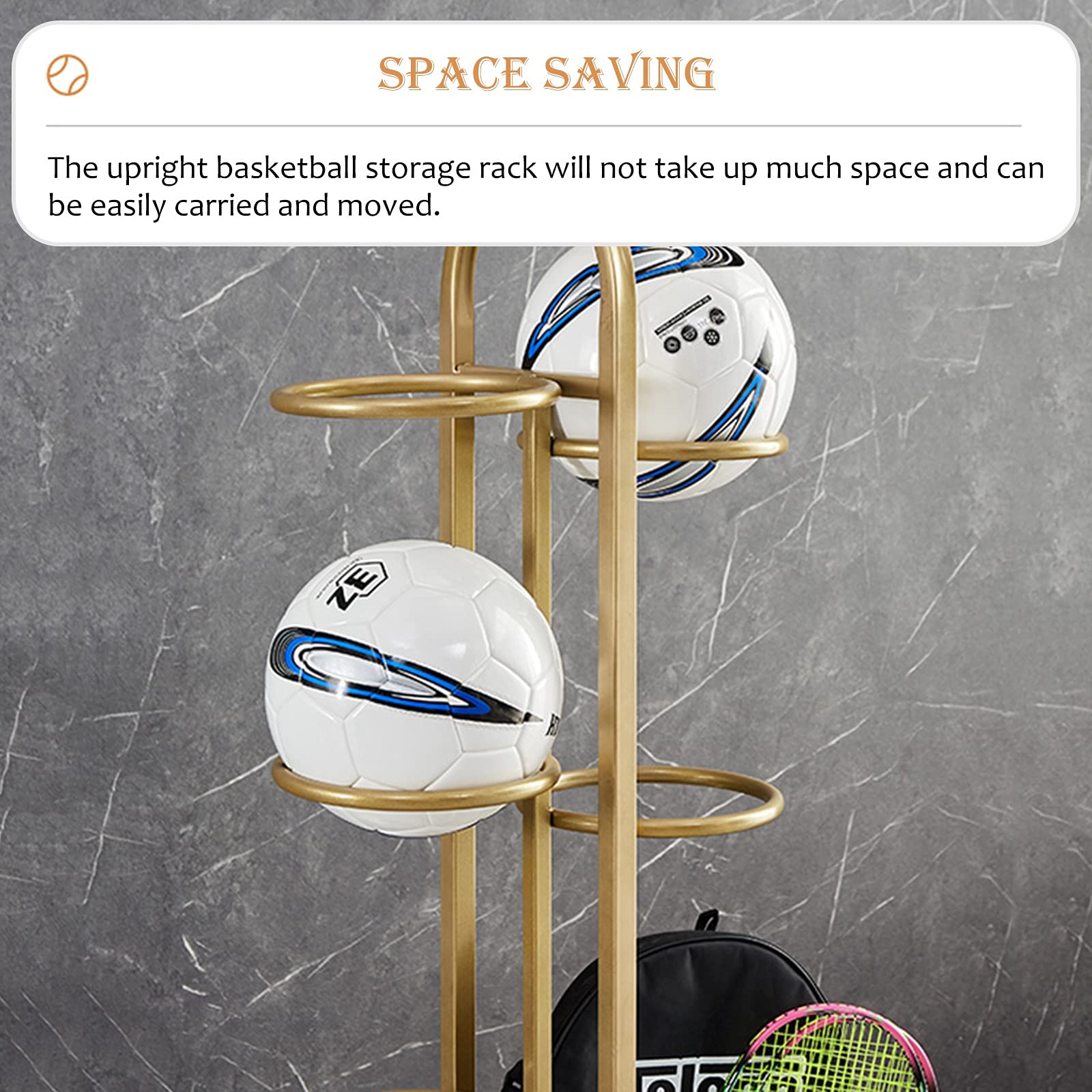 FAXIOAWA Garage Sportartikelen Organizer, Bal Opbergrek Basketbal Voetbal Houder, Heavy Duty Vloer Ballen Display Toren Stand voor School Winkel