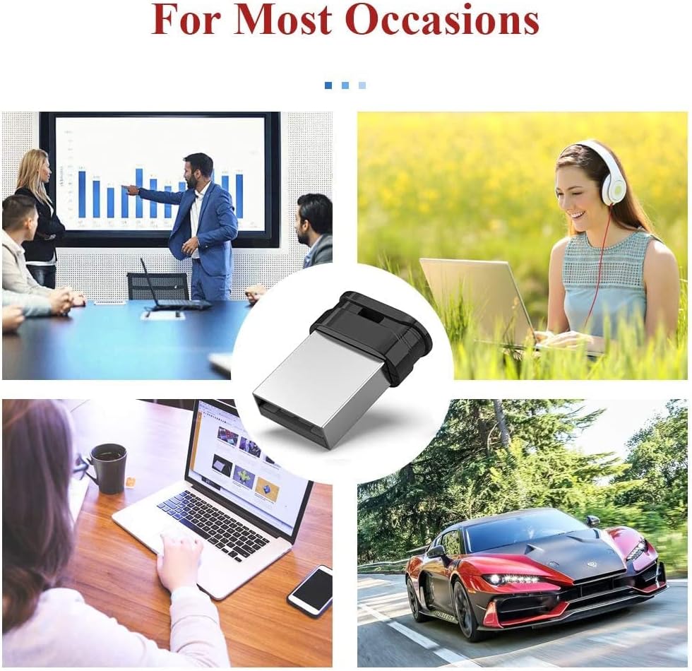 2 Pack 32GB USB Flash Drive, 2.0 USB Stick Thumb Drive,Waterproof Function with Lanyard USB Memory Stick for Data Storage and Backup, Black - Image 6