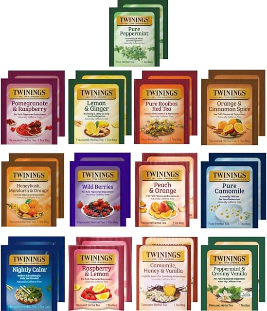 Twinings Herbal Tea Variety Pack - 26 Individually Wrapped Herbal Tea Ba...
