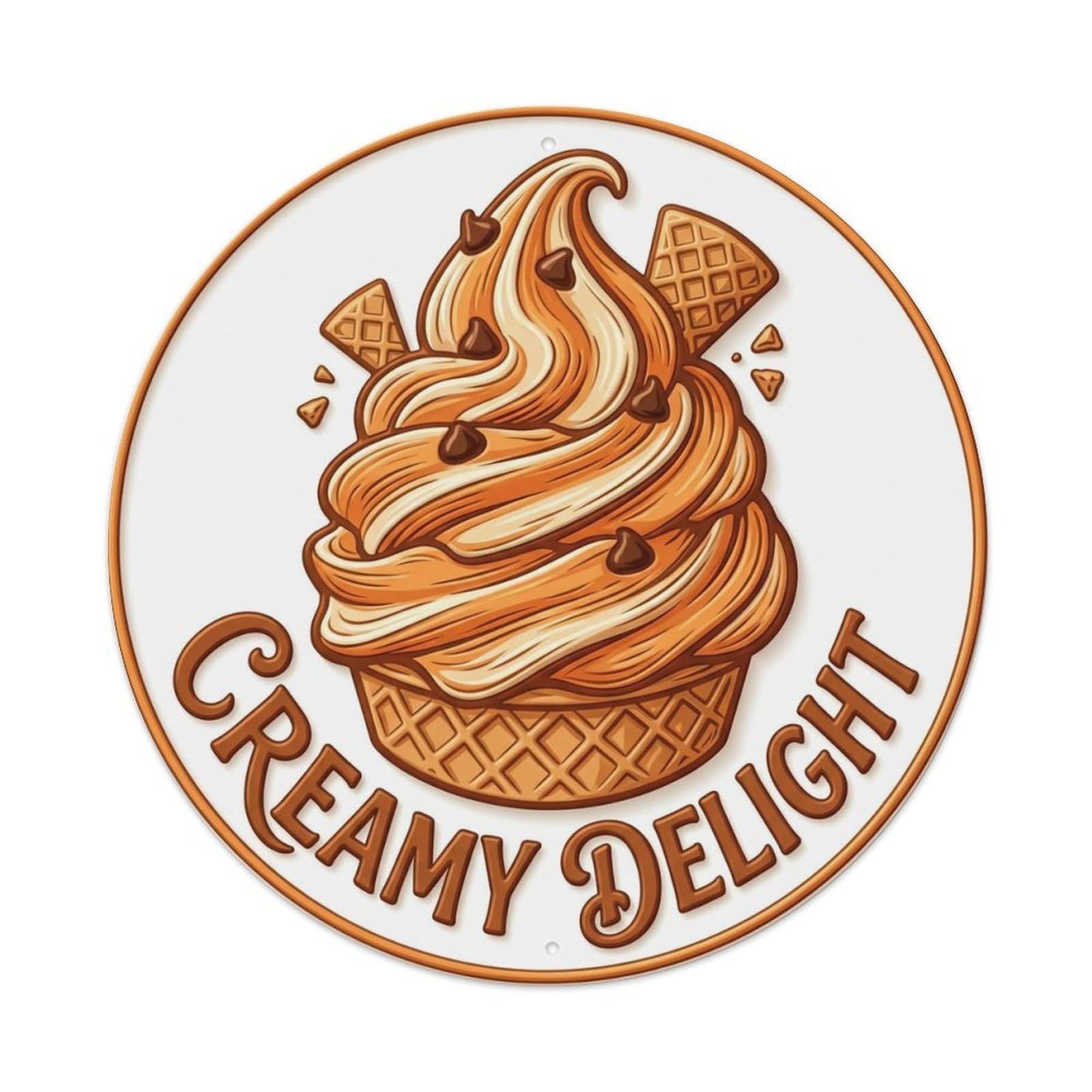 Creamy Delight Cafe Decoration 4 Metal Tin Sign