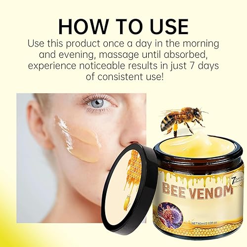 Miniatura 2 de Bee Venom - Crema para la piel, 2 unidades de crema natural de veneno de abeja, adecuada para el cuidado diario de la piel y la mayoría de tipos de