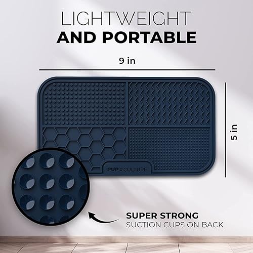 Miniatura 6 de Pup Culture Alfombrilla para lamer perros (paquete de 2), almohadilla de alimentación para mascotas ansiosas y 4 rompecabezas diferentes para