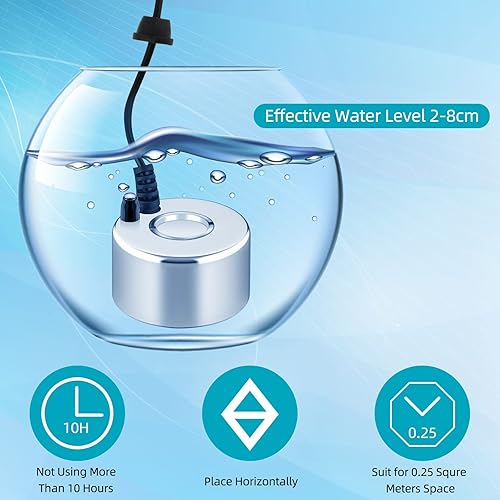 Miniatura 4 de 2 piezas de nebulizador pequeño ultrasónico máquina de niebla fuente de Halloween caldero Mister Fogger agua jardín estanque Foggers humidificador