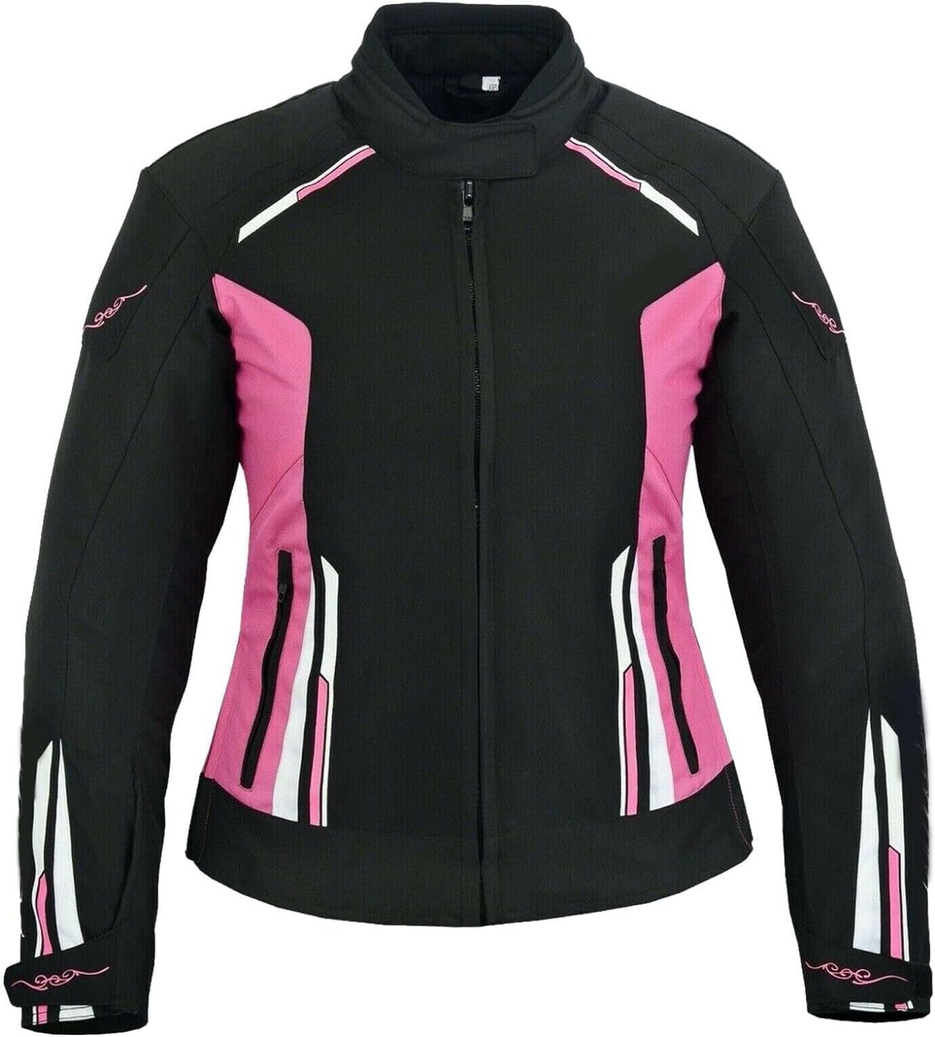 Motorradjacke Damen Textil Schwarz,Atmungsaktiv,Wasserdicht & Winddicht CE-Protektoren,Motorrad Textiljacke Schwarz,CE-Schutz & Thermofutter