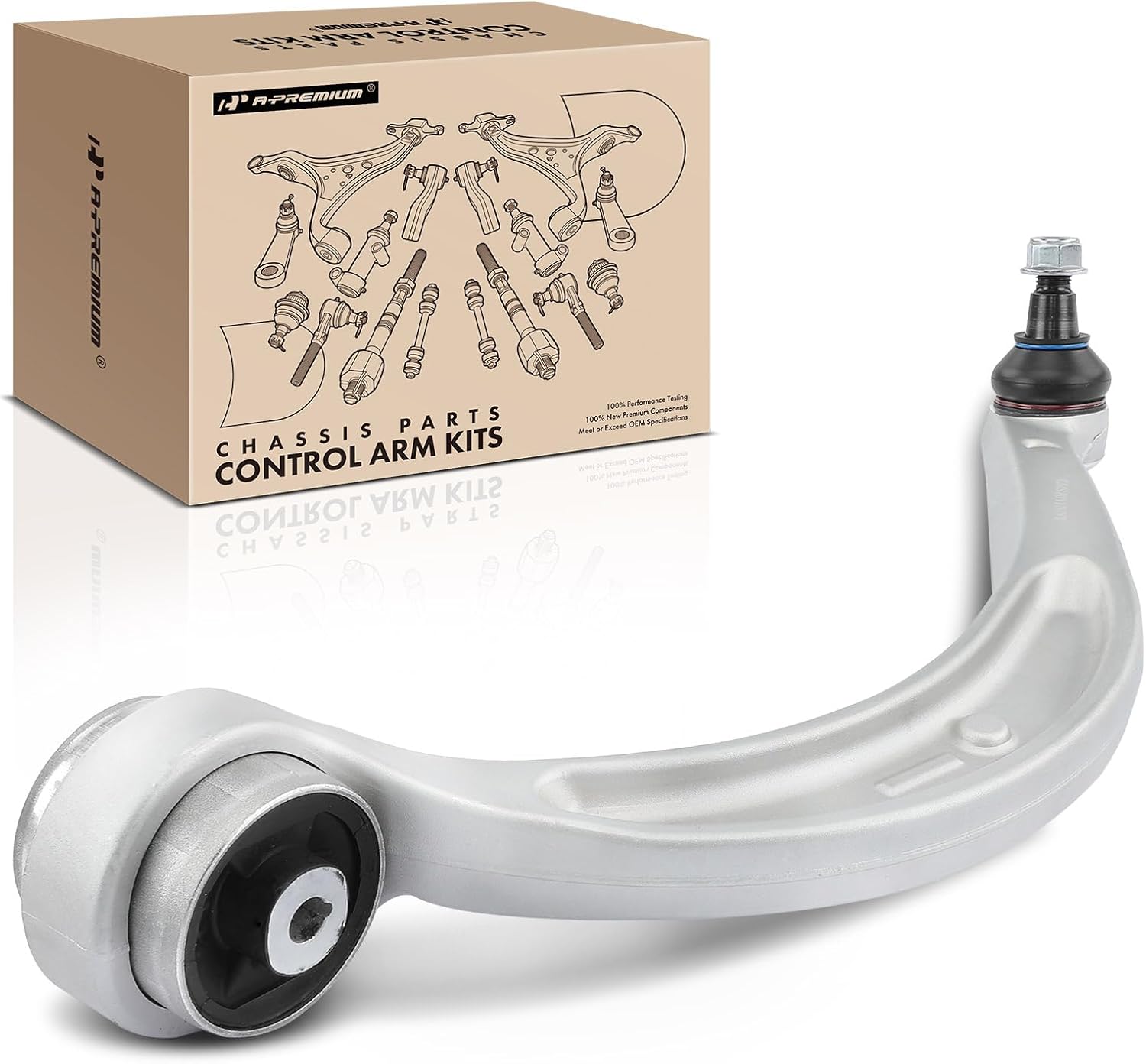 A-Premium Front Right Rearward Lower Control Arm, with Ball Joint & Bushing, Compatible with Audi A4 (allroad/Quattro) 17-20, A5 Quattro/Sportback 18-21, RS5 18-19, S4/S5 Sportback 18-21