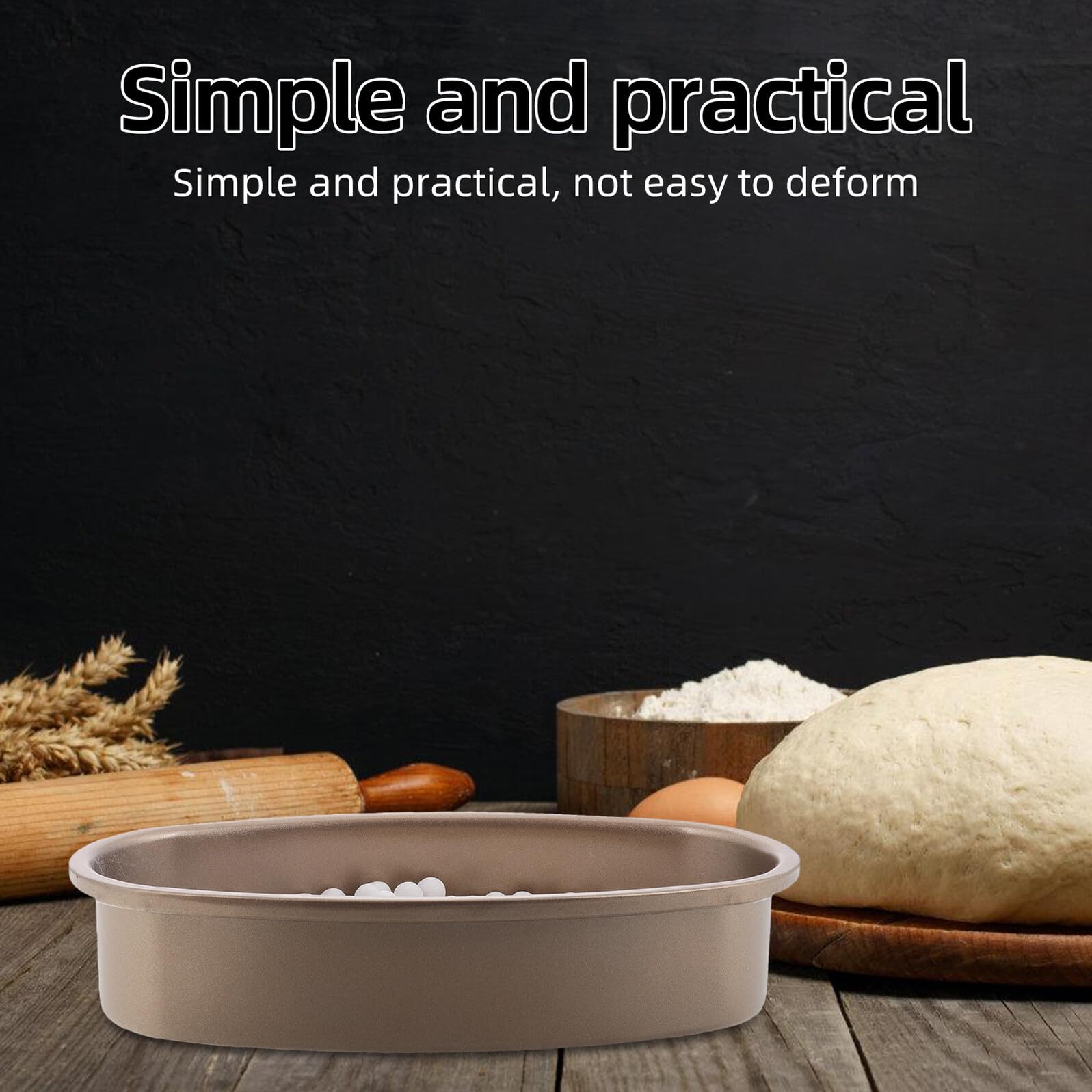TOYANDONA Piedra para Horno de Cerámica Beige Resistente a Altas Temperaturas para Tartas y Masas, Diseño Versátil para Uso en Horno Doméstico y Repostería