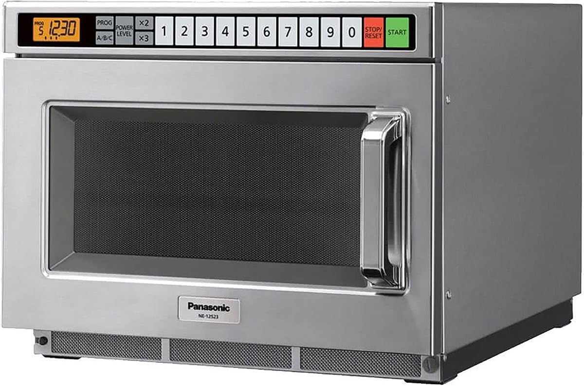 NE-12523 Horno microondas comercial compacto de 1200 vatios con 60 almohadillas de memoria programables