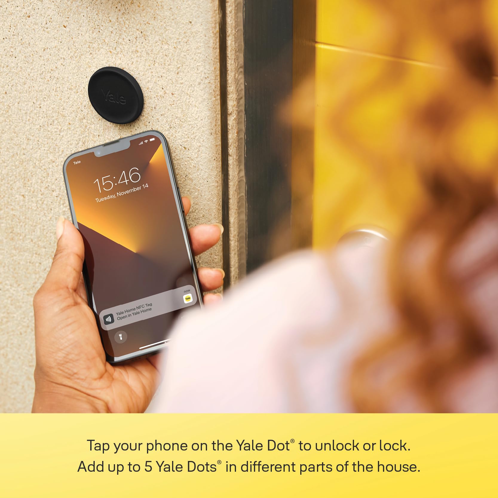 Yale Linus L2 Noir Serrure connectée électronique Wi-Fi MATTER verrouillage à distance