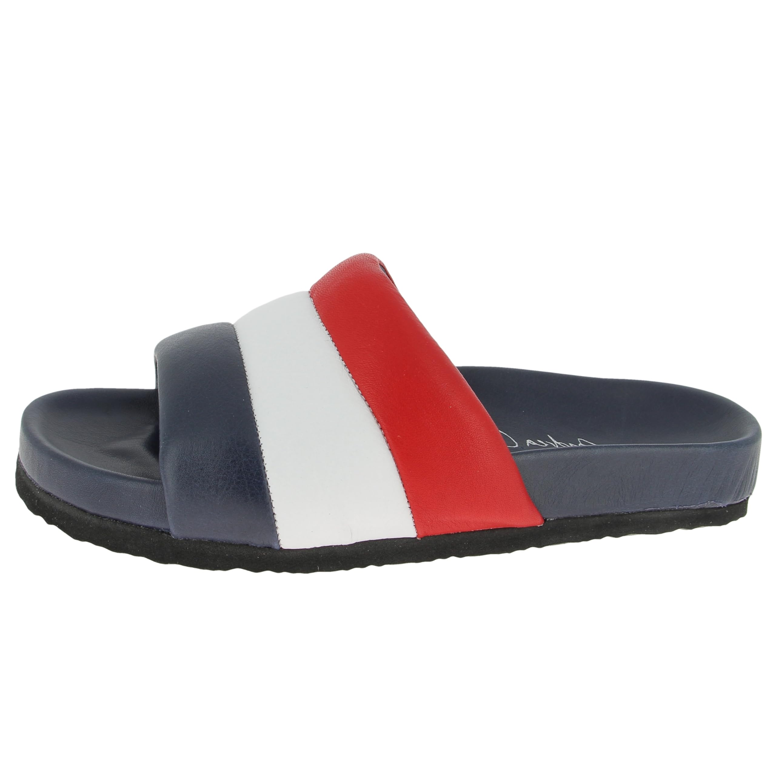 Andrea Conti Women's Mules Flat Slippers, d Blue White Chilli, 4 UK