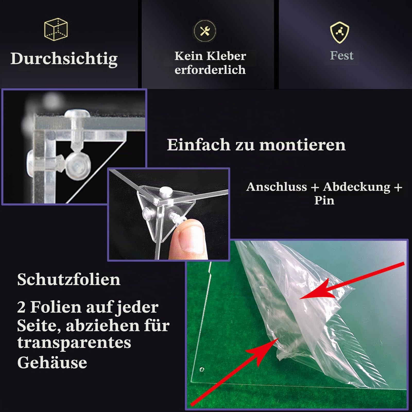Vitrine für Lego 10292/42141 - Acryl Klar Schaukasten für [McLaren-Formel-1/Friends-Apartments] Modellbausatz - Vitrine - 70x35x15cm | 2mm