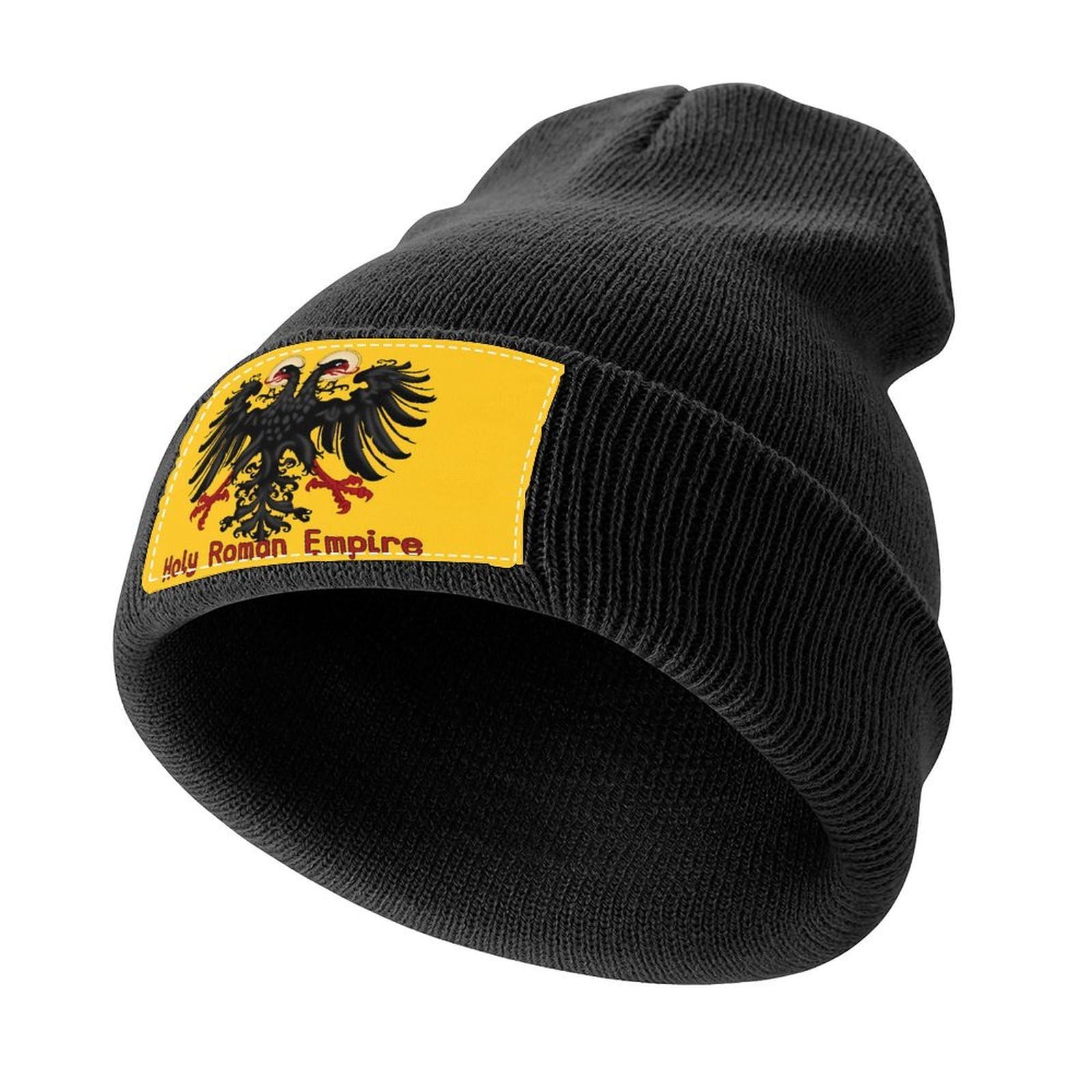 Holy Roman Empire Flag Fashion Knit Rib Beanies Hats Snow Skull Cap for Men Women Winter